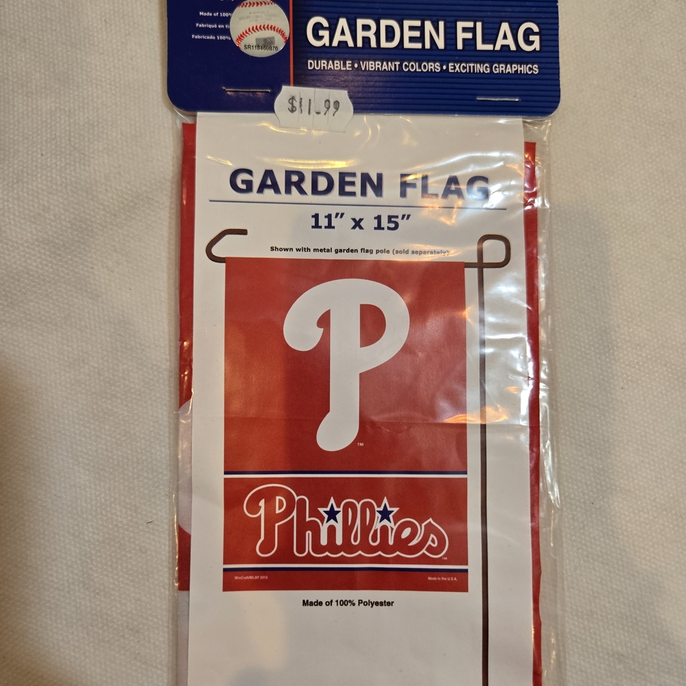 Wincraft Garden Flag Philadelphia Phillies NHL Indoor Outdoor 11" x 15" Sports
